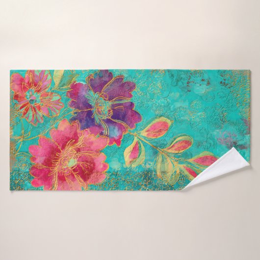 Indian style design bath towel (Serviette de bain)