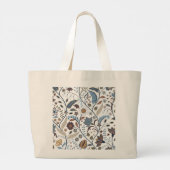 Indian Summer Autumn Botanical Design Grote Tote Bag (Achterkant)