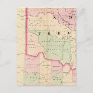 Indian Terr, Texas NW-deel Briefkaart