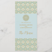 INDIAN TURQUOISE - Carte de menu Mariage (Devant)