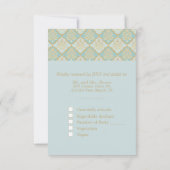 INDIAN TURQUOISE - Carte RSVP de mariage (Dos)