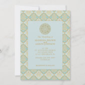 Indian Turquoise - Wedding Invite Kaart (Voorkant)
