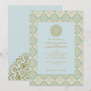 Indian Turquoise - Wedding Invite Kaart