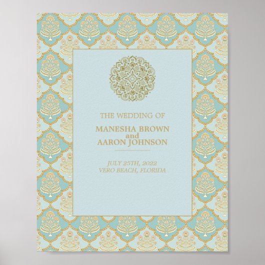 INDIAN TURQUOISE - Wedding Poster (Devant)