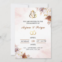 Indian Verloving Invitation Kaart