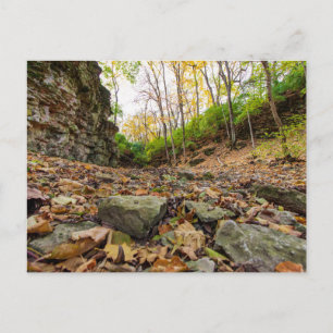 Indian Village Canyon in de herfst, Columbus, Ohio Briefkaart