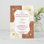 Indian wedding ethnic luxury Hindu invitation (Debout devant)