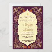 Indian wedding ethnic luxury Hindu invitation (Devant)