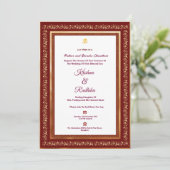 Indian wedding ethnic luxury Hindu invitation (Debout devant)