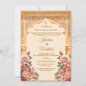 Indian wedding ethnic luxury invitation (Devant)