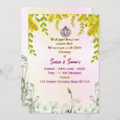 Indian Wedding Haldi Ceremony Invitations  (Devant / Derrière)