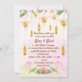 Indian Wedding Haldi Ceremony Invitations Kaart