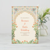 Indian Wedding invitation Hindu Wedding card (Debout devant)
