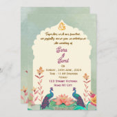 Indian Wedding Invitations  (Devant / Derrière)