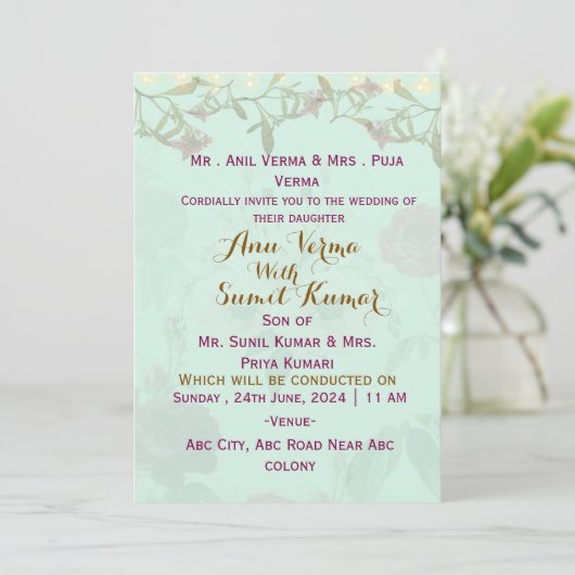 Indian Wedding Invitations  (Debout devant)