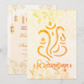 Indian Wedding Invitations for USA (Devant / Derrière)