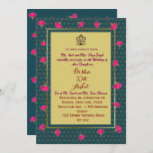 Indian Wedding Invitations Kaart (Voorkant / Achterkant)