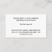 Indian Wedding Invite Damask Gold Winter Black Informatiekaartje (Achterkant)