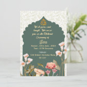Indian Wedding Mehendi Ceremony Invitations  (Debout devant)