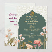 Indian Wedding Mehendi Ceremony Invitations  Kaart (Voorkant / Achterkant)