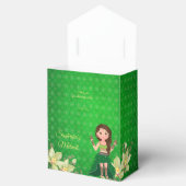 Indian wedding Mehndi green cartoon favor Bedankdoosjes (Geopend)