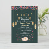 Indian Wedding Sangeet Night Ceremony Invitations (Debout devant)