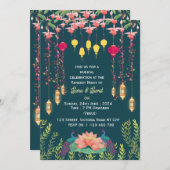 Indian Wedding Sangeet Night Invitations (Devant / Derrière)