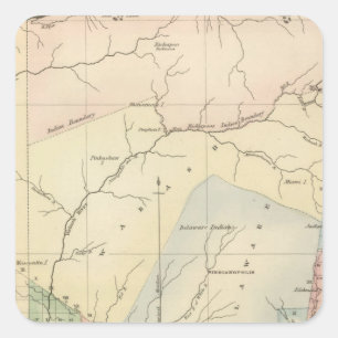 Indiana 4 vierkante sticker
