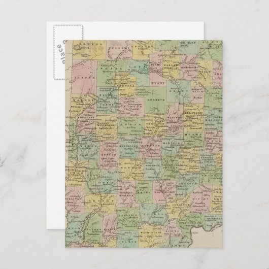 Indiana 7 briefkaart (Voorkant / Achterkant)