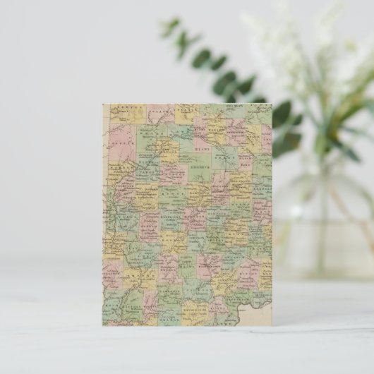 Indiana 7 briefkaart (Staand voorkant)