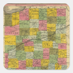Indiana 9 vierkante sticker