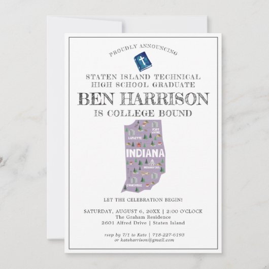 Indiana | Afstudeergroep in het kader van het coll Kaart (Voorkant)