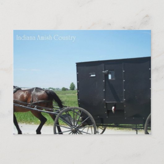 Indiana Amish Land Briefkaart (Voorkant)