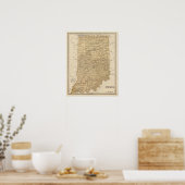 Indiana Atlas Map Poster (Keuken)