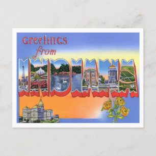 Indiana  Big Letters Briefkaart