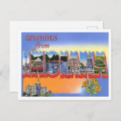 Indiana  Big Letters Briefkaart (Voorkant / Achterkant)