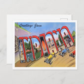 Indiana  Big Letters Briefkaart (Voorkant / Achterkant)