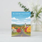 Indiana Bloomington Travel Briefkaart (Staand voorkant)