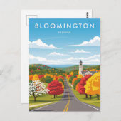 Indiana Bloomington Travel Briefkaart (Voorkant / Achterkant)