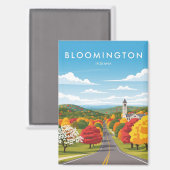 Indiana Bloomington Travel Magneet (Voorkant / Achterkant)