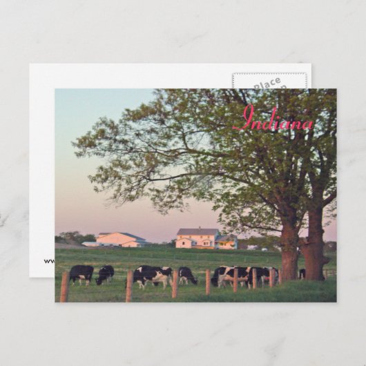 Indiana Boerderij Briefkaart (Voorkant / Achterkant)