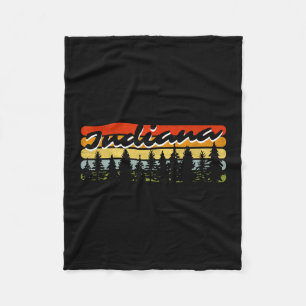 Indiana bos zonsondergang bomen hut thema souvenir fleece deken