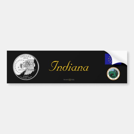 INDIANA BUMPERSTICKER (Voorkant)
