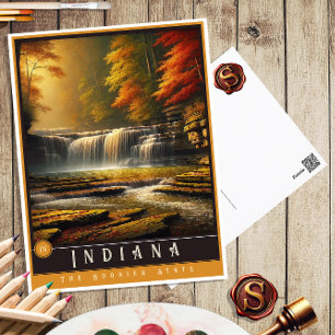 Indiana   Carte postale État hyper-réaliste