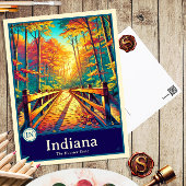 Indiana | Carte postale ombragée style Anime