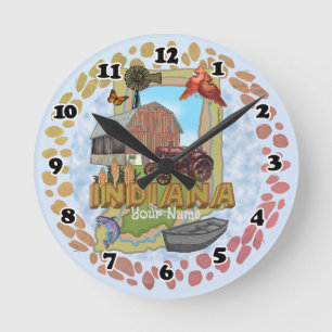 Indiana Clock Ronde Klok