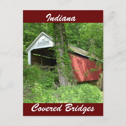 Indiana Covered Bridge Briefkaart (Voorkant)