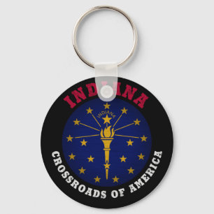 INDIANA CROSSROADS STATE FLAG SLEUTELHANGER