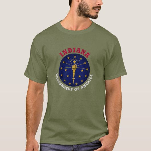 INDIANA CROSSROADS STATE FLAG T-SHIRT (Voorkant)
