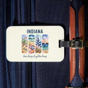 Indiana - Duinwind & Gouden Uren Bagagelabel